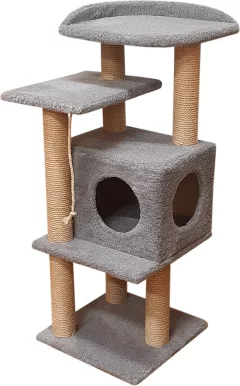 Комплекс для кошек Cat House Сирень 1.08 (джут серый) — фото 1