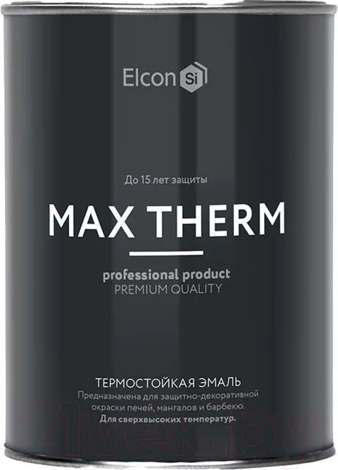 Эмаль Elcon Термостойкая до 1200C (800г, черный)