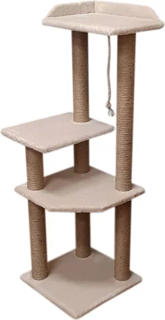 Комплекс для кошек Cat House Чудо 1.30 (джут бежевый) — фото 1