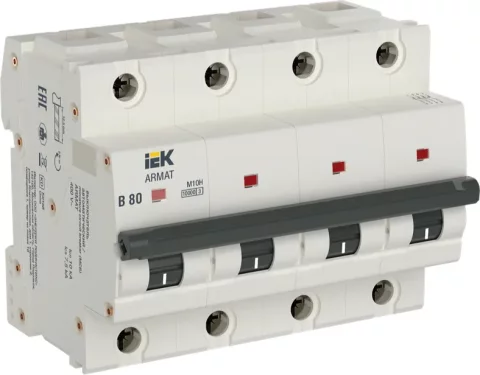 Выключатель автоматический IEK AR-M10H-4-B080