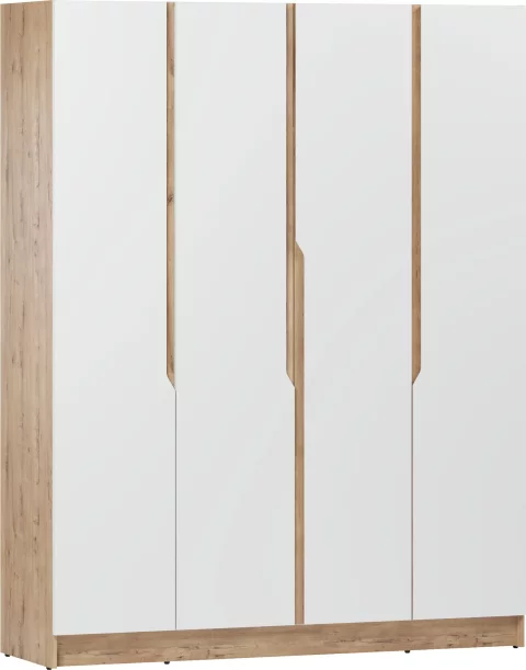 Шкаф Eligard Aura 4D (дуб вотан/белый)