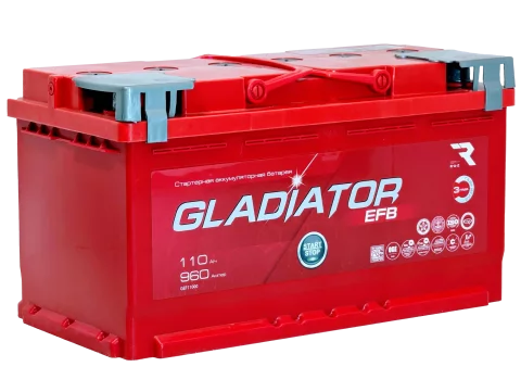 Автомобильный аккумулятор Gladiator EFB R+ (110 А/ч)