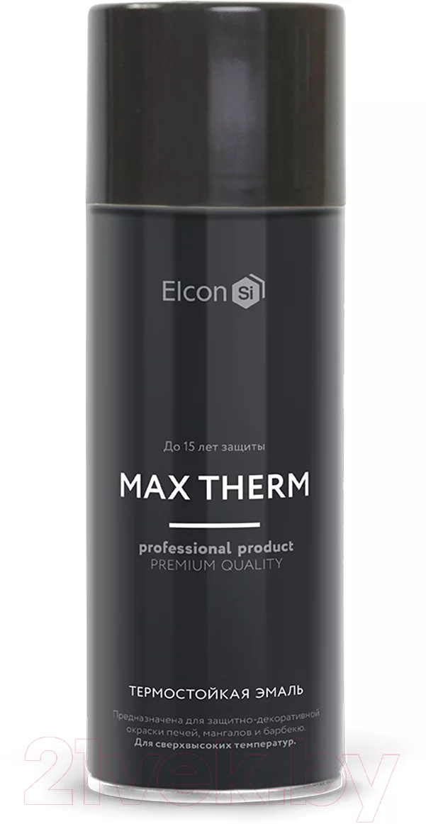 Эмаль Elcon Термостойкая (520мл, темный шоколад)