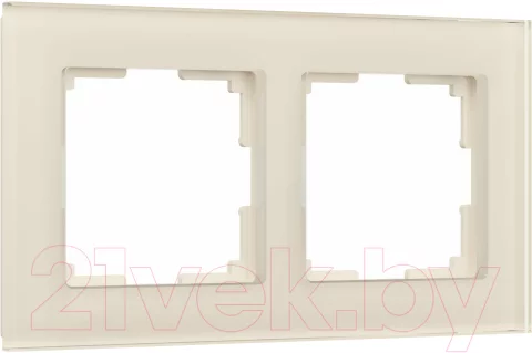 Рамка для выключателей и розеток Werkel Favorit W0021141 (молочный/стекло)