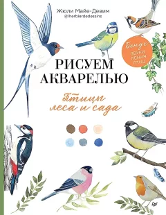 Книга Питер Рисуем акварелью: птицы леса и сада (Майе-Девим Жюли 9785446144341) — фото 1