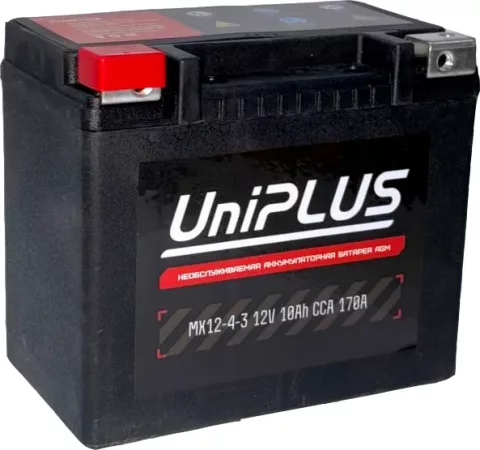 Мотоаккумулятор UniPLUS PS (1) 170A YTX12-BS / MX12-4-3 (11А/ч)