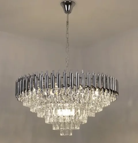 Люстра Estares Sandra 12хЕ14-750х1000-CHROME/CRYSTAL-220-IP20