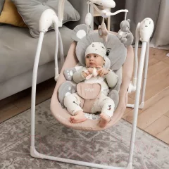 Качели для новорожденных INDIGO Teddy (бежевый) — фото 4