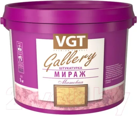 Штукатурка готовая декоративная VGT Мираж (1кг, матовый)