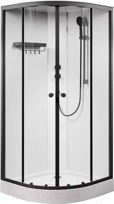 Душевая кабина AM.PM X-Joy 90x90 / W94C-401-090BT (черный матовый/прозрачное стекло)